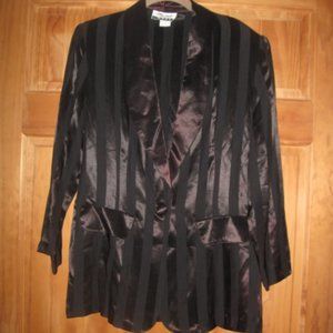 Marnie West Shiny Striped Blazer